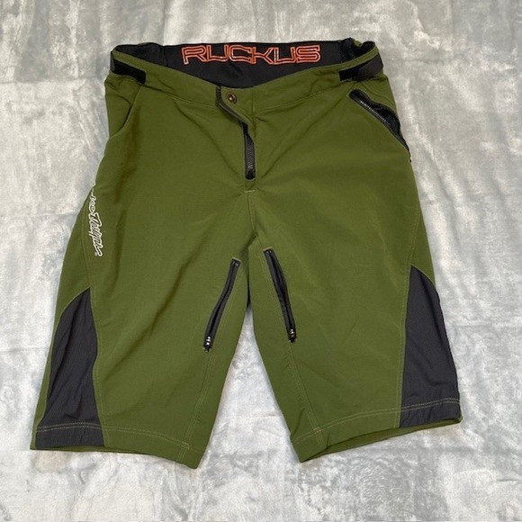 Troy Lee Designs Ruckus Mountain Bike Shorts Olive Green Size 34 Durable - Picture 1 of 16